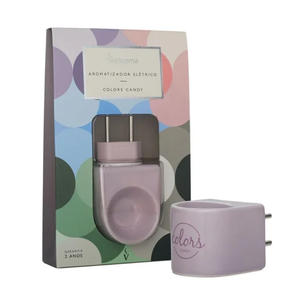 DIFUSOR AROMATIZADOR ELÉTRICO ORIGINAL PORCELANA COLORS LILÁS
