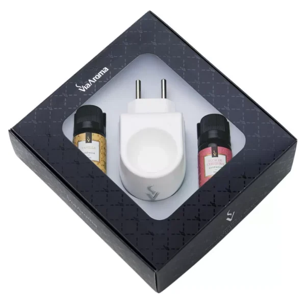 KIT DIFUSOR AROMATIZADOR STANDARD COM ESSÊNCIA FLOR DE CEREJEIRA E VANILLA