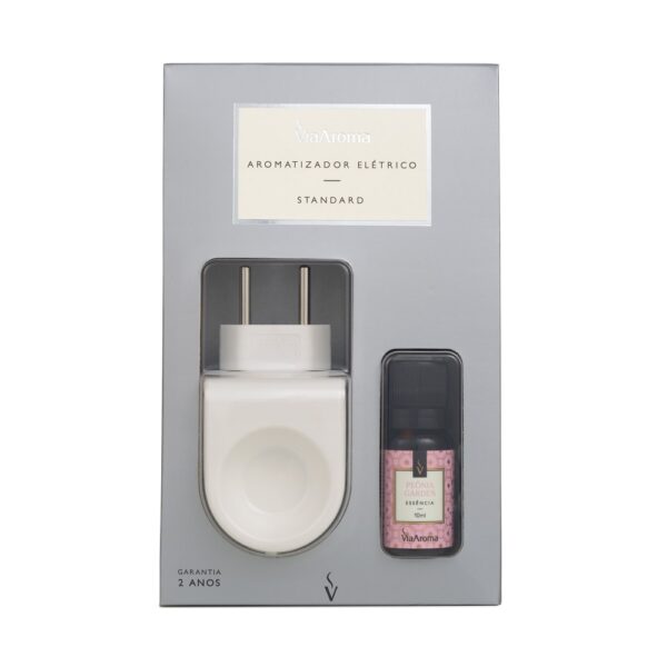 DIFUSOR AROMATIZADOR ELÉTRICO STANDARD + ESSÊNCIA PEÔNIA GARDEN 10ML