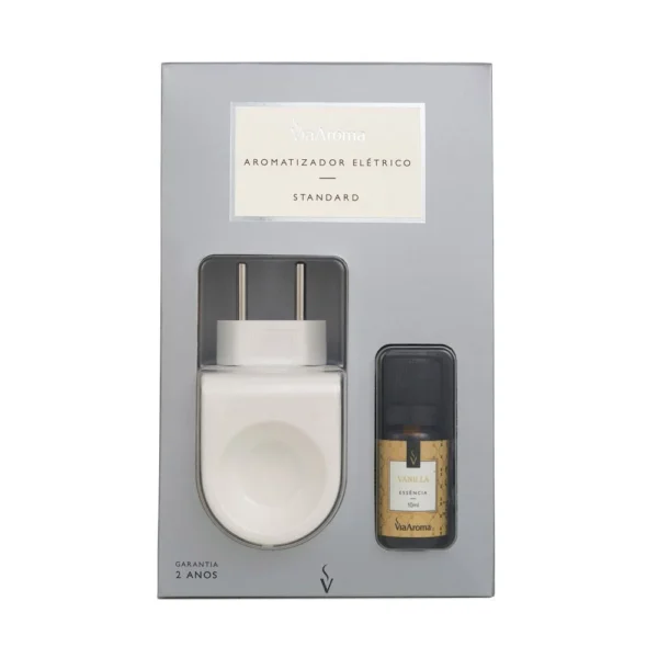 DIFUSOR AROMATIZADOR ELÉTRICO STANDARD + ESSÊNCIA VANILLA 10ML