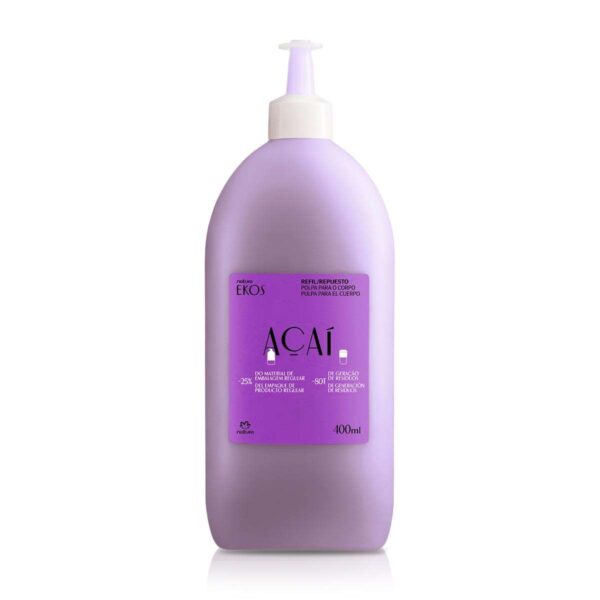 REFIL POLPA DESODORANTE HIDRATANTE PARA O CORPO EKOS AÇAÍ - 400ML