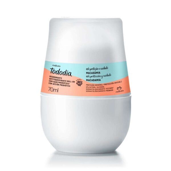 DESODORANTE ANTITRANSPIRANTE ROLL-ON TODODIA MACADÂMIA - 70ML