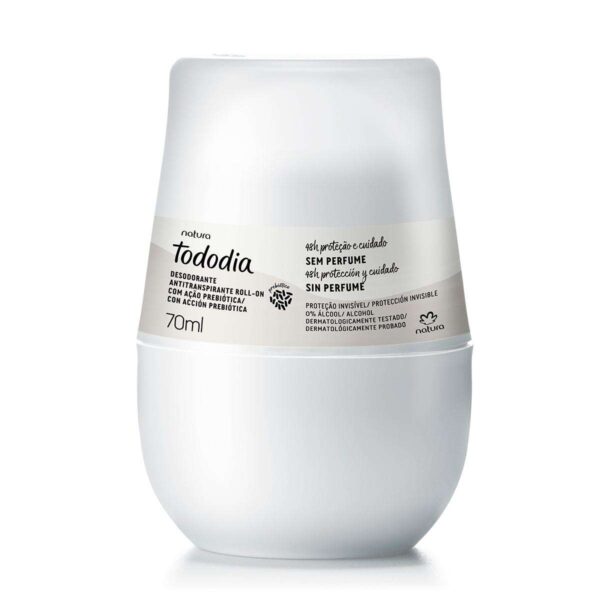 DESODORANTE ANTITRANSPIRANTE ROLL-ON TODODIA SEM PERFUME - 70ML
