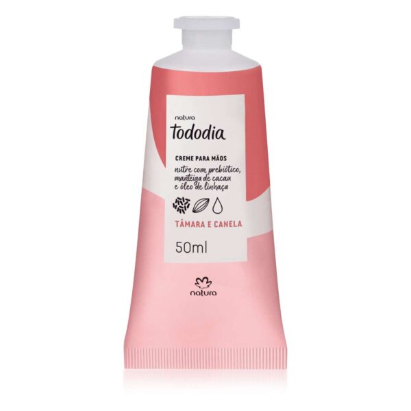CREME NUTRITIVO PARA MÃOS TODODIA TÂMARA E CANELA - 50ML