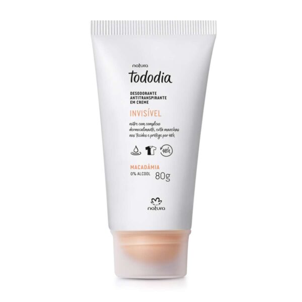 DESODORANTE ANTITRANSPIRANTE EM CREME TODODIA MACADÂMIA - 80G