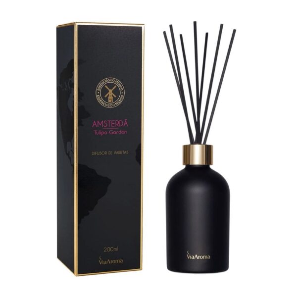 DIFUSOR DE VARETAS LINHA MUNDO AMSTERDÃ, TULIPA GARDEN VIA AROMA - 200ML