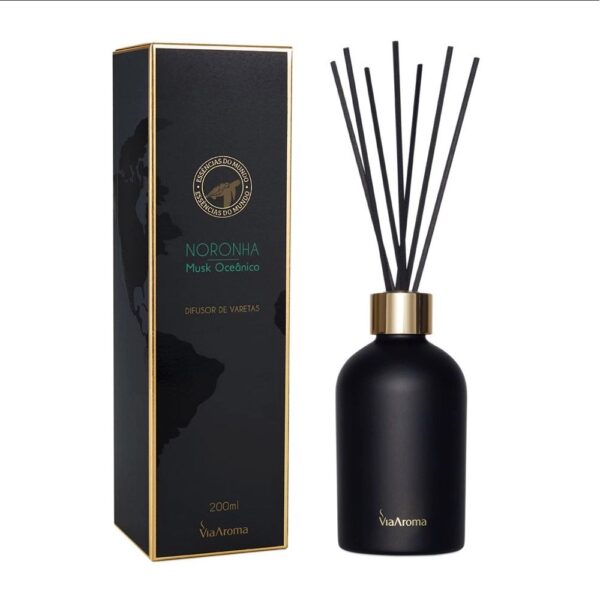 DIFUSOR DE VARETAS LINHA MUNDO NORONHA, MUSK OCEÂNICO VIA AROMA - 200ML