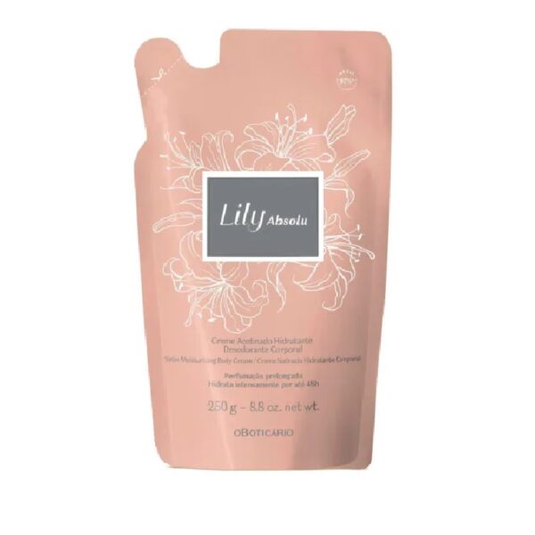 REFIL CREME ACETINADO HIDRATANTE DESODORANTE CORPORAL LILY ABSOLU 250g