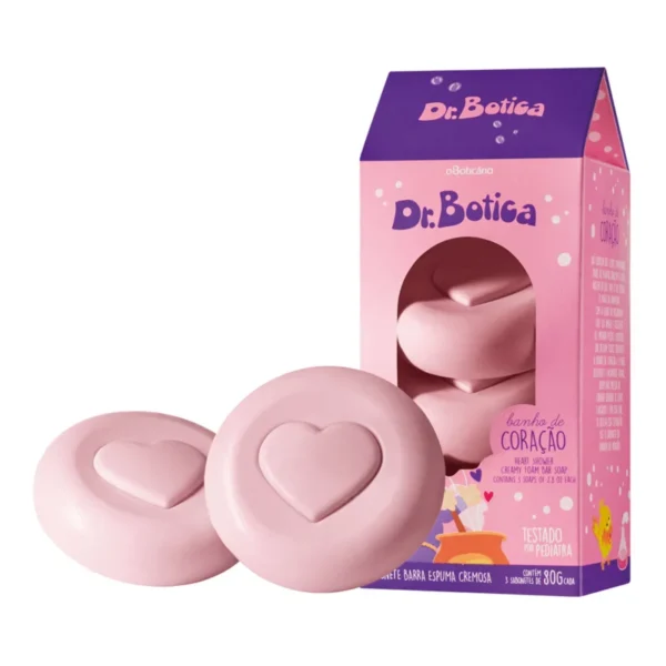 SABONETE BARRA TRIO DR. BOTICA BANHO DO CORAÇÃO 80G CADA