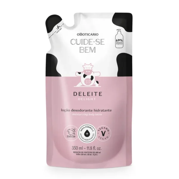 REFIL LOÇÃO DESODORANTE HIDRATANTE CORPORAL CUIDE-SE BEM DELEITE 350ml